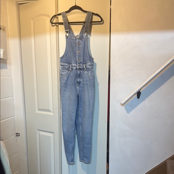 Free People Denim - Free People Blue Denim Overalls with Tapered Legs